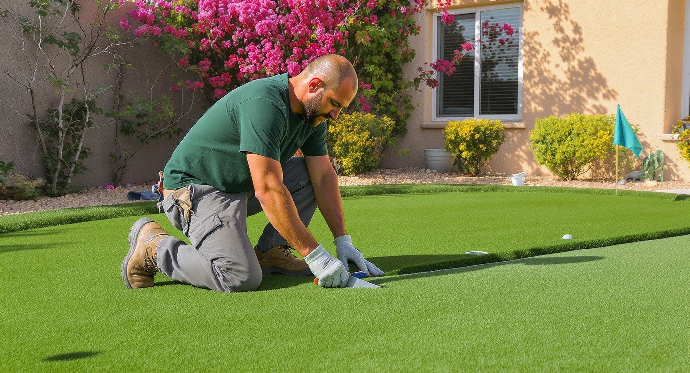 Artificial grass installation in Rancho San Diego, CA